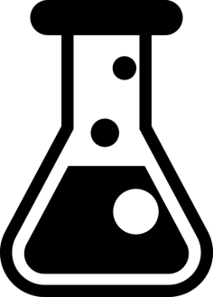 Lab Flask Sticker Outline Svg File, Free Vectors File